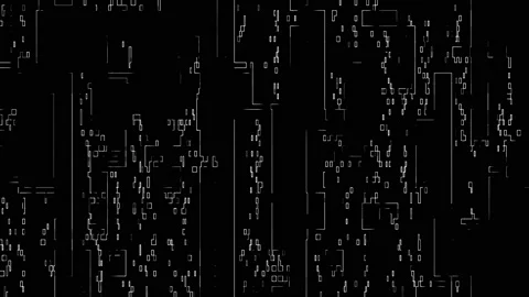 Retro Computer Styled, Black and White Background Video stock 150119319