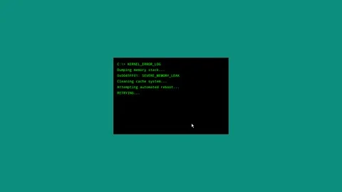 Retro Computer System Error Message Looping Animation Stock Footage 347243898