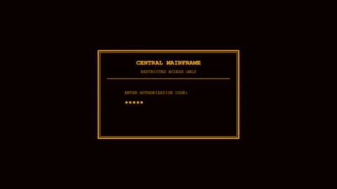 Retro computer terminal password access granted animation Stock Footage 346805912