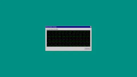 Retro computer terminal screen with scrolling green text Stock Footage 346805933