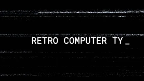 Retro Computer Type Stock After Effects