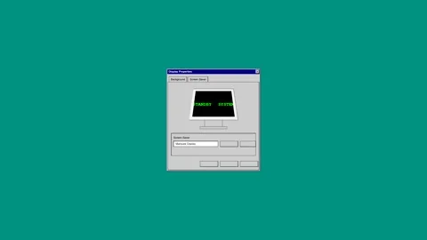 Retro computer user interface screen animation stock footage Stock Footage 346837977