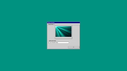 Retro computer window graphic loop Stock Footage 347038543