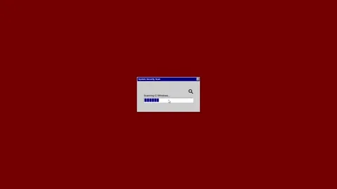 Retro computer window loading progress bar screen animation Stock Footage 346806477