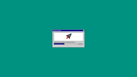 Retro computer window loading progress bar animation stock footage Stock Footage 346838511