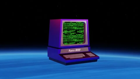 Retro Computer Y2K Animation Stock Footage 251686506