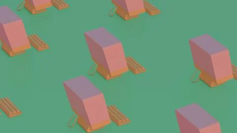 Retro Computers in Repetition: A Nostalgic Digital Landscape Stock Illustration