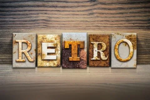 Retro Concept Letterpress Theme Illustrazione stock