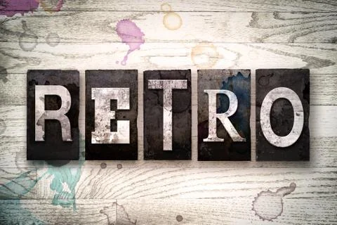 Retro Concept Metal Letterpress Type Stock Illustration