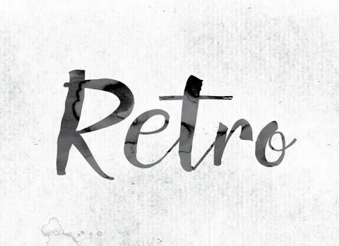 Retro Concept Painted in Ink Illustrazione stock