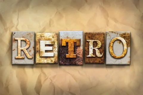 Retro Concept Rusted Metal Type Stockillustratie
