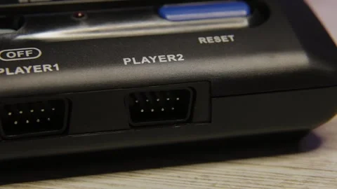 Retro console close-up, camera movement, parts of retro console Stock Footage 306149206