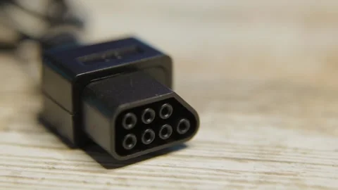 Retro console connector for joystick Stock Footage 306149250