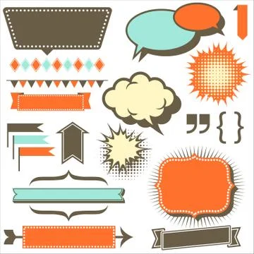 Retro Copy Space Elements Stock Illustration