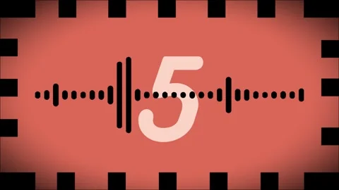 Retro Countdown 10 Timers in Classic Animated Film Style Stock Footage 303904166