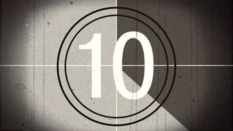 Retro countdown Stock Footage 120756308