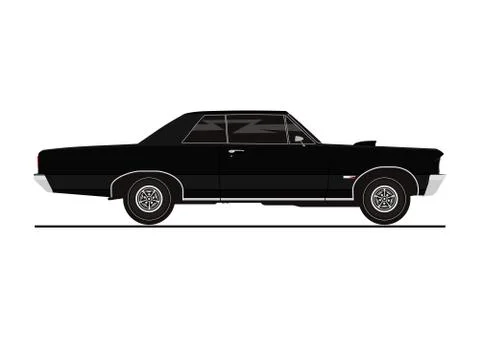 Retro coupe car. Stock Illustration