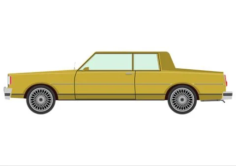 Retro coupe Stock Illustration