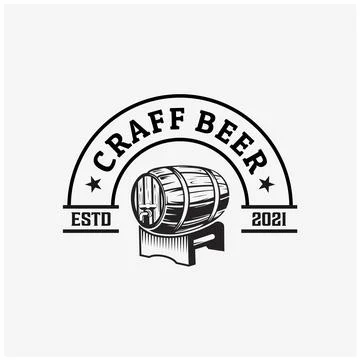 Retro craft beer premium vector Stock Illustration