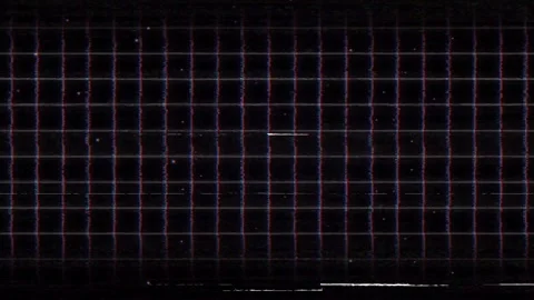 Retro CRT Grid Screen Distortion With Analog Signal Noise and VHS Tracking Stock-Footage 335296137