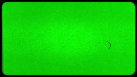 Retro CRT television screen with rounded corners on a green background for Stock Footage 309689518