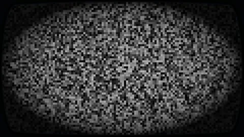 Retro CRT TV Static Screen Noise and Color Test Bars Glitch Overlay Loop Stock Footage 341659078