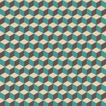 Retro cube pattern Stock Illustration
