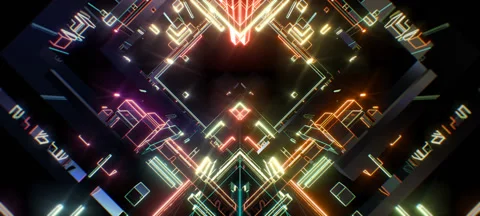 Retro Cubes 08 Stock Footage 56310184