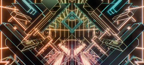 Retro Cubes 11 Stock Footage 56310385