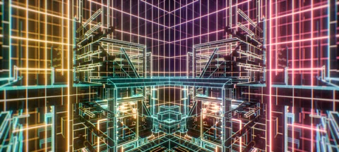 Retro Cubes 13 Stock Footage 56310701