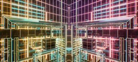 Retro Cubes 14 Stock Footage 56310682