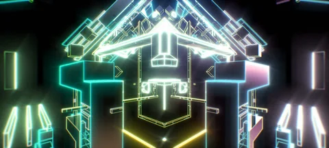 Retro Cubes 17 Stock Footage 56310855