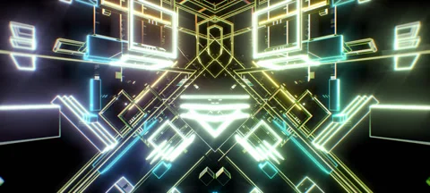 Retro Cubes 18 Stock Footage 56310907