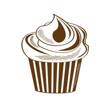 Retro cupcake design Stock Illustration