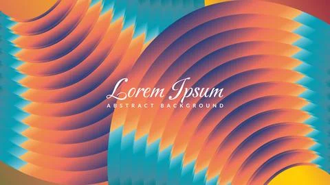 Retro curved layer with multicolor gradient . abstract background design te.. Illustrazione stock