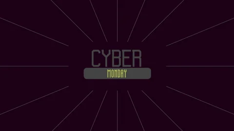 Retro Cyber Monday: Radiant Rays &amp; Deep Black Gradient Vídeo Stock 246997167