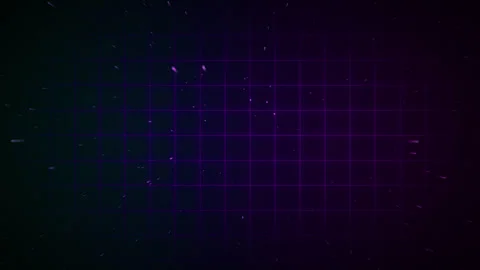 Retro Cyberpunk 80s Sci-Fi Grid Background with Neon Particles Stock Footage 340400933