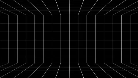 Retro cyberpunk style 80s Sci-Fi Background Futuristic with laser grid landscape 스톡 동영상 242507107