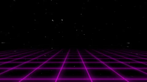Retro cyberpunk style 80s Sci-Fi Background Futuristic with laser grid landscape Stock Footage 242507129