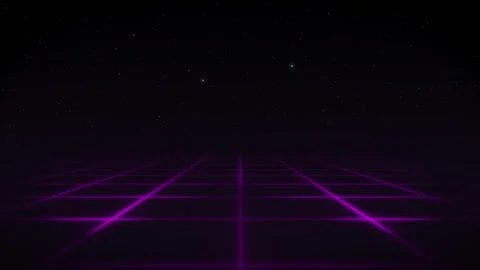 Retro cyberpunk style 80s Sci-Fi Background Futuristic with laser grid landscape Stock Footage 242507133