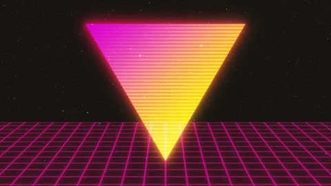 Retro cyberpunk style 80s Sci-Fi Background Futuristic with laser grid landscape Stock Footage 242507158