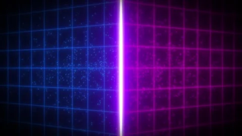 Retro cyberpunk style 80s Sci-Fi Background Futuristic with laser grid red 스톡 동영상 242507522