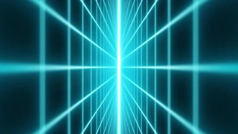 Retro cyberpunk style 80s Sci-Fi Background Futuristic with laser grid landscape Stock Footage 242507572