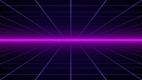 Retro cyberpunk style 80s Sci-Fi Background Futuristic with laser grid landscape Stock Footage 242507692