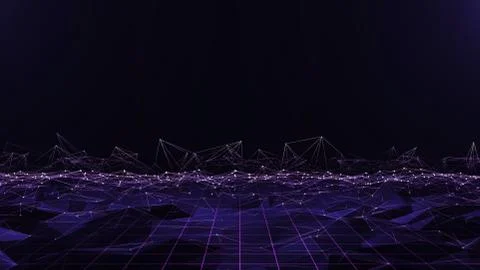 Retro cyberpunk style 80s Sci-Fi Background Futuristic with laser grid Stock Illustration