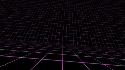 Retro cyberpunk style 80s Sci-Fi Background Futuristic with laser grid Stock Illustration