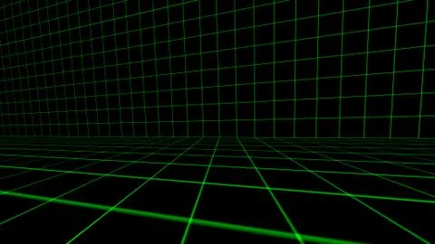 Retro cyberpunk style 80s Sci-Fi Background Futuristic with laser grid Stock Illustration
