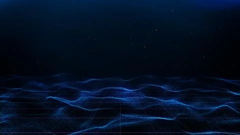 Retro cyberpunk style 80s Sci-Fi Background Futuristic with laser grid Stock Illustration