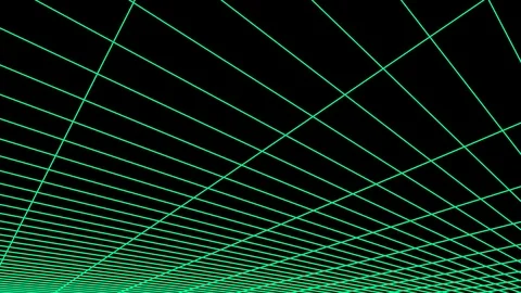 Retro cyberspace grid net polygonal wireframe flight plain landscape seamless Stock Footage 88403935