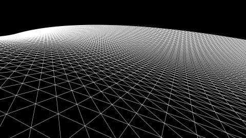 Retro cyberspace grid net polygonal wireframe landscape drawing graphics 스톡 일러스트